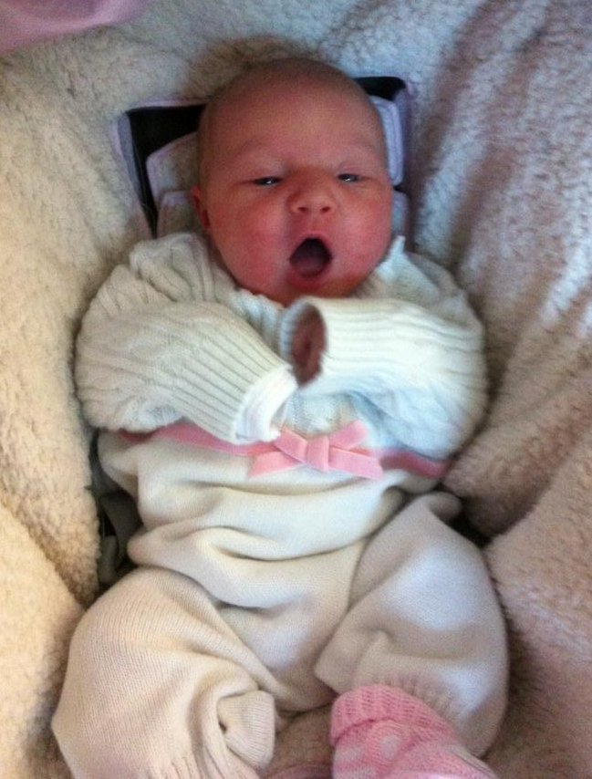 Amelia heading home from the hospital