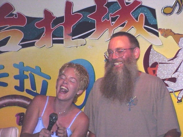 Jessica and I singing Karaokee